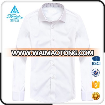 Child clothes pure white shirt boy, latest flower shirt designs for boys