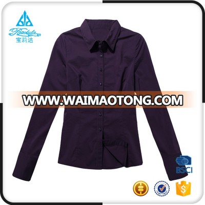 Latest long sleeve ladies dress shirt designs for women office